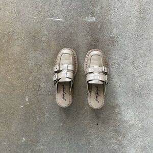 free people buckle lyra lug loafer mink size 36